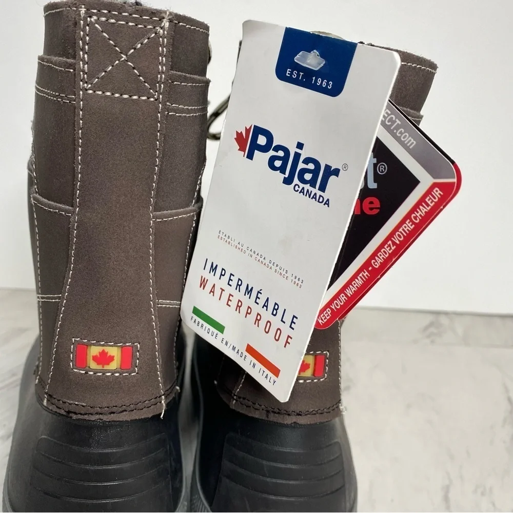 New! Pajar Leroy Insulated Brown Waterproof Boot 8M